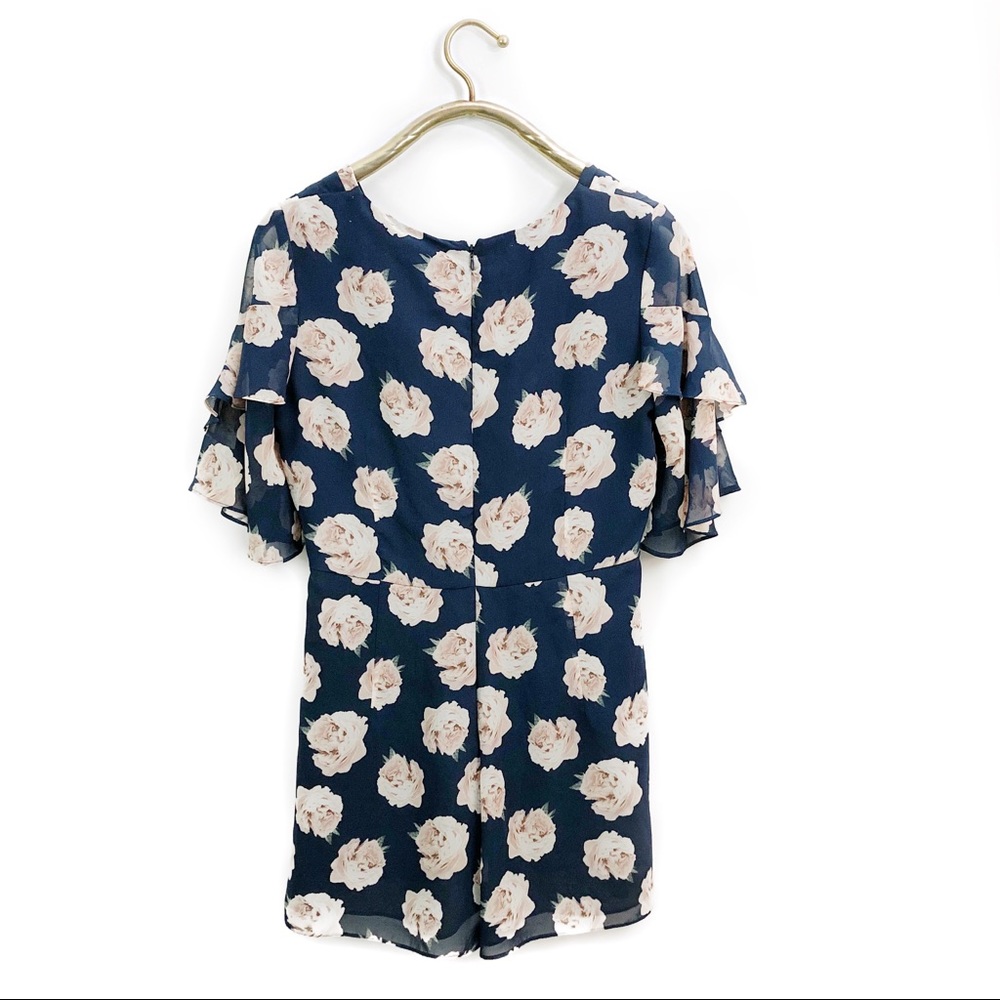 Topshop floral frill playsuit ruffle romper - Picture 4 of 8